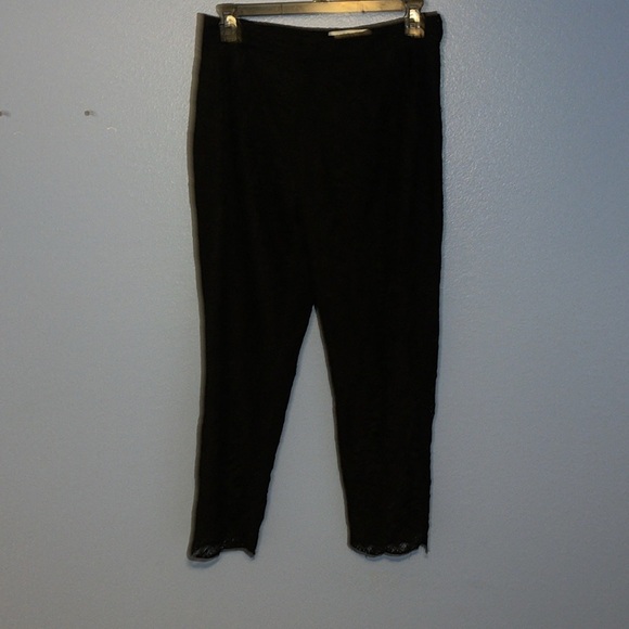 JOIE BLACK LACE  CROPPED LUCINDA PANTS - size 10. H - Picture 8 of 10